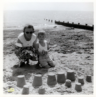 Building sand castles with Mum Building sand castles with Mum