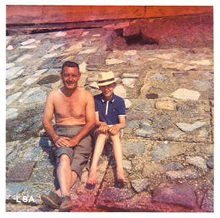On the sea wall with Dad On the sea wall with Dad
