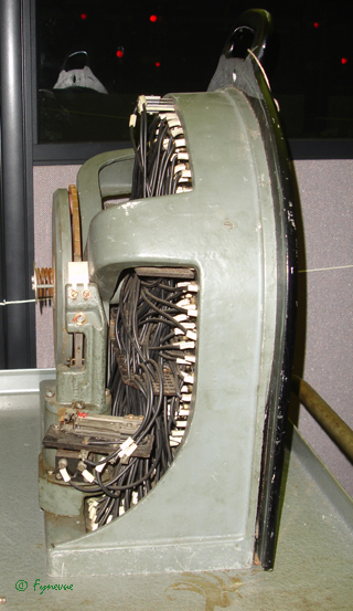 Side view of a multi-contact selector switch. Side view of a multi-contact selector switch.